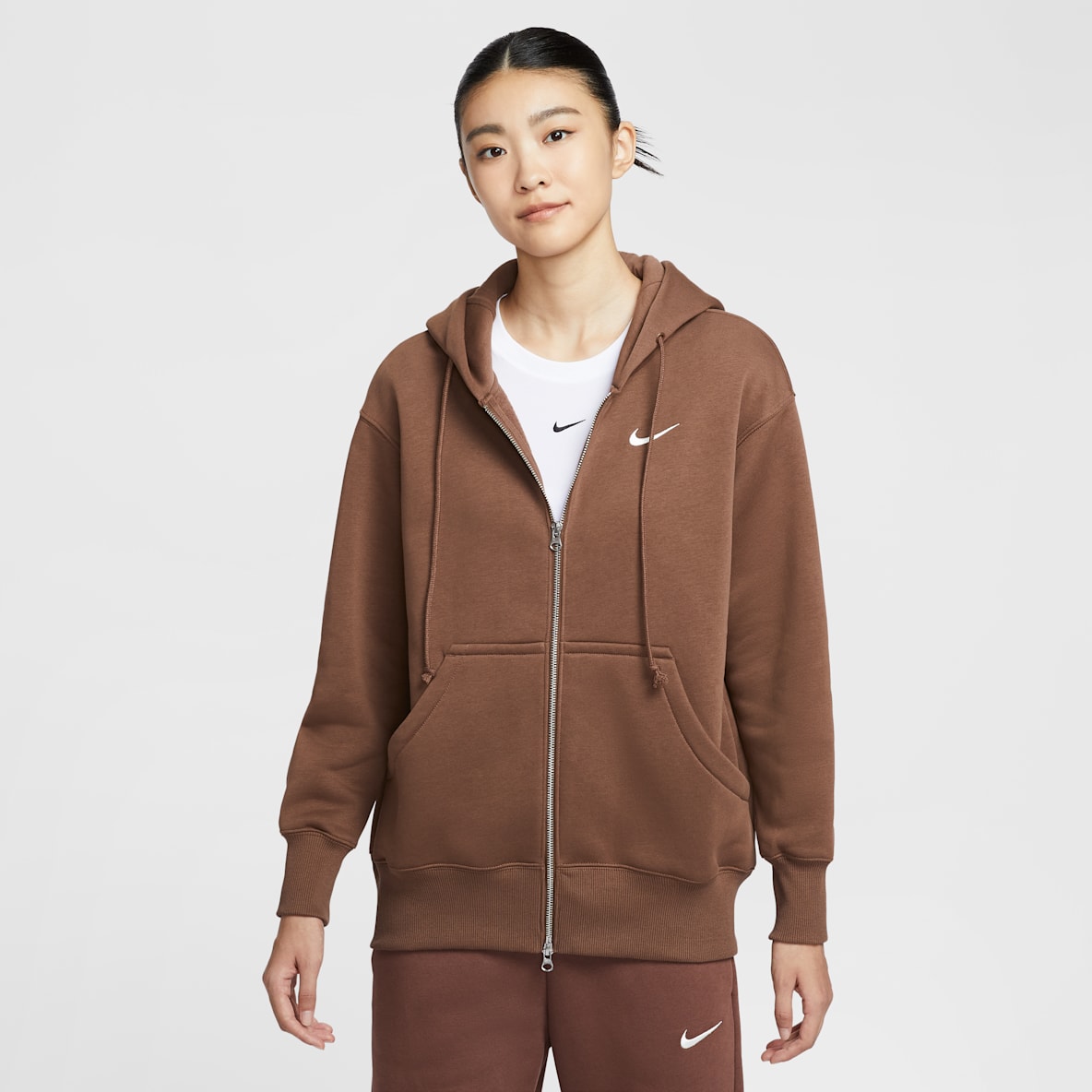 Nike Sportswear Phoenix Fleece 女子 Oversize 风全长拉链开襟加绒连帽衫