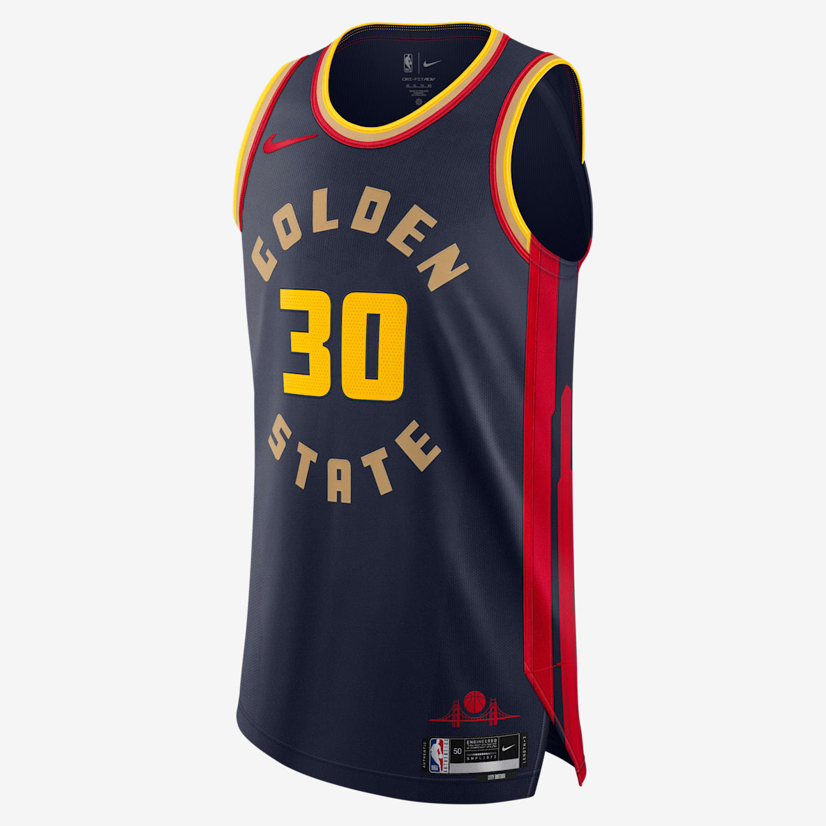 2024/25 赛季金州勇士队斯蒂芬·库里 (Stephen Curry) City Edition Nike Dri-FIT ADV NBA Authentic Jersey 男子速干球衣