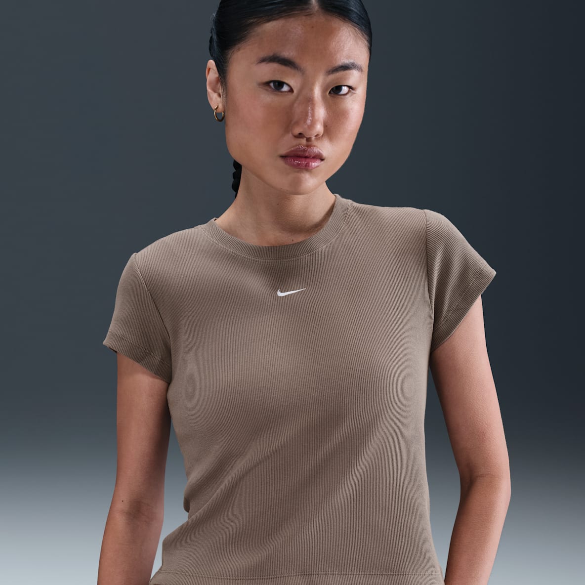 Nike Sportswear 女子紧身罗纹短袖T恤