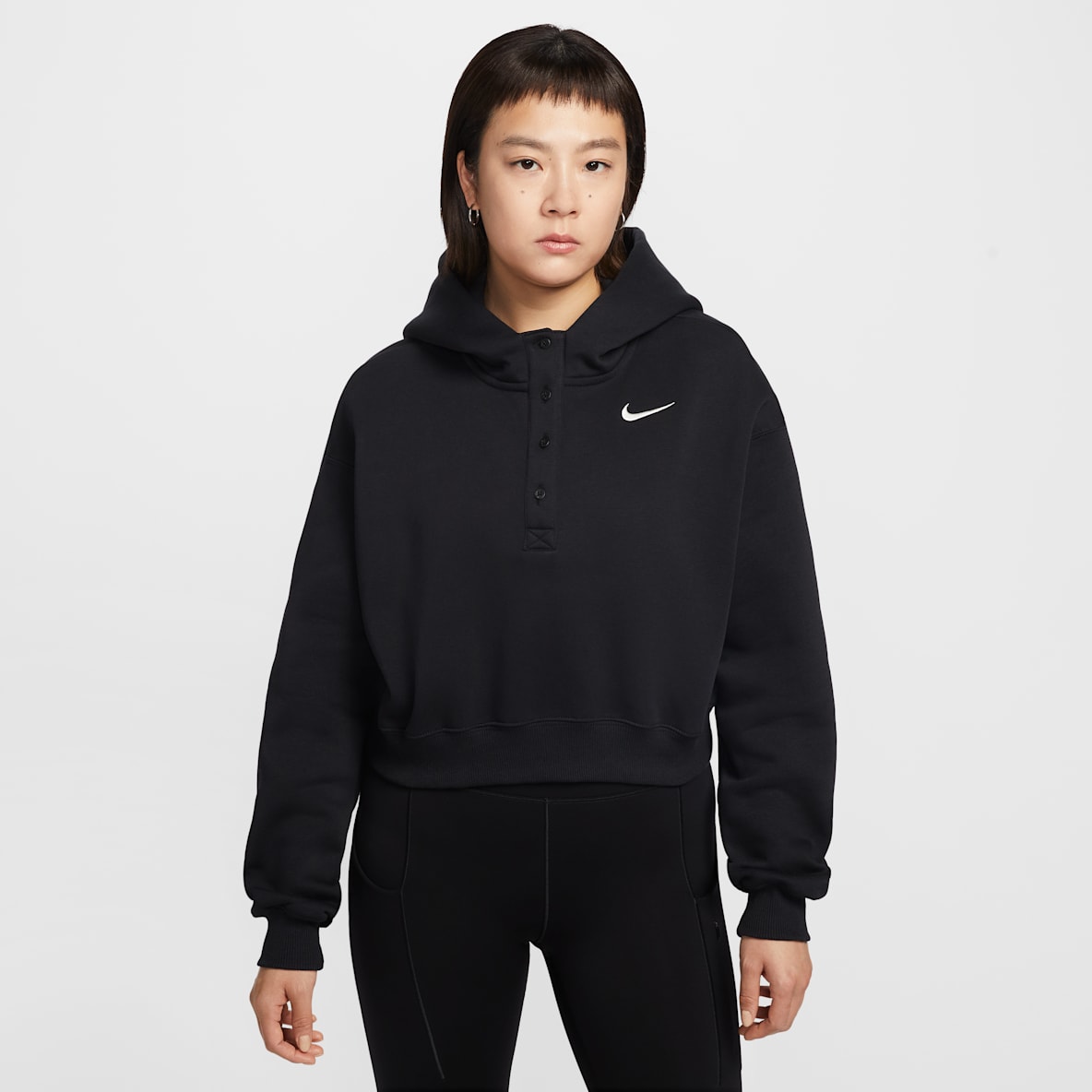 Nike Phoenix Fleece 女子 Oversize 风加绒短款连帽衫