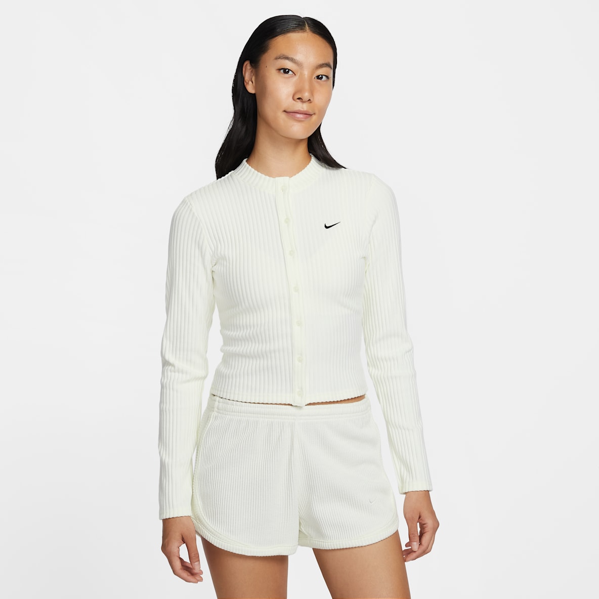 Nike Sportswear Chill Knit 女子修身宽罗纹薄绒开衫