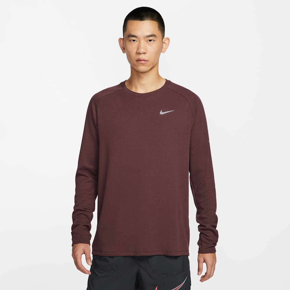 Nike Stride Dri-FIT 男子速干华夫格跑步圆领上衣