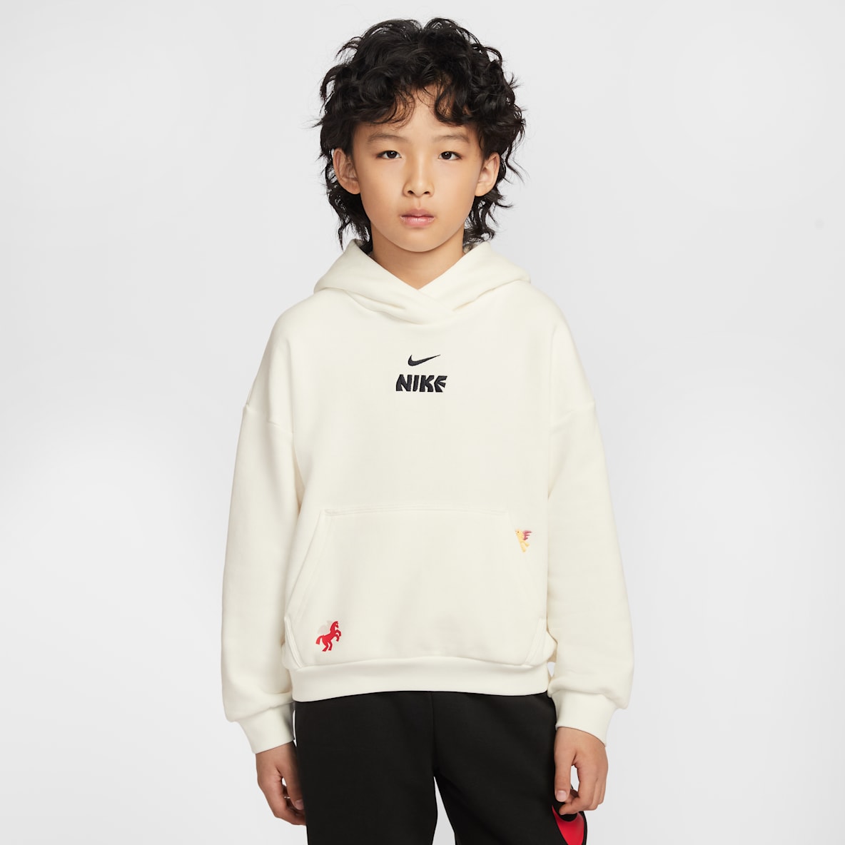 Nike Sportswear Club Fleece 马年限定脱缰系列 新年款大童连帽衫