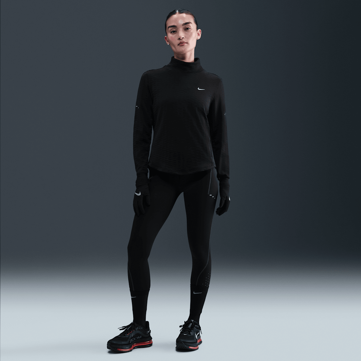 Nike Swift 女子高腰反光装饰跑步九分紧身裤