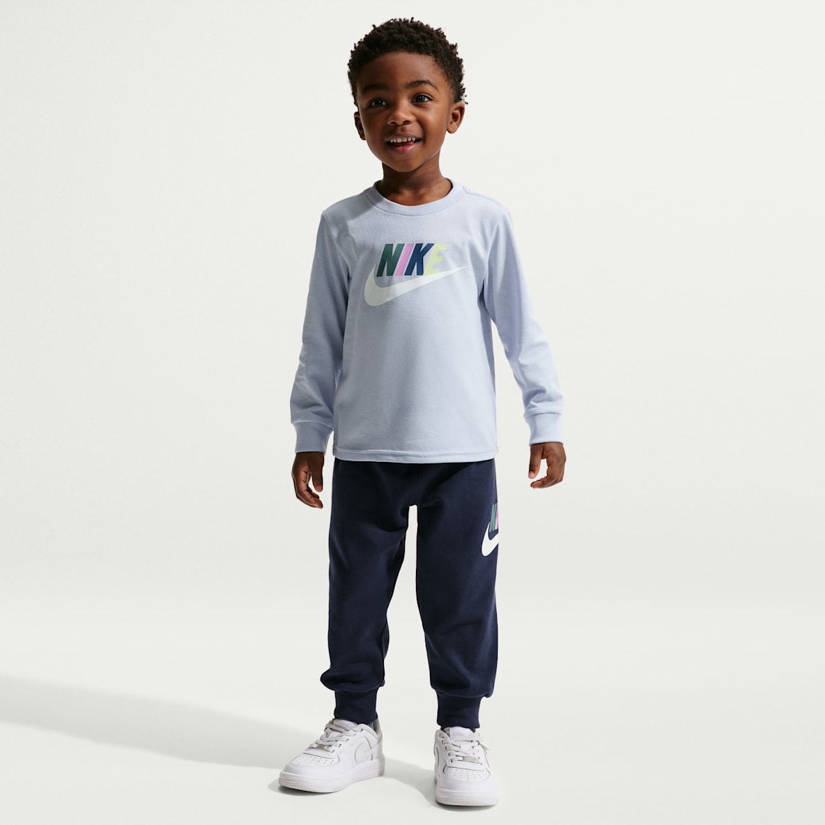 Nike 婴童长袖T恤和法式毛圈长裤套装