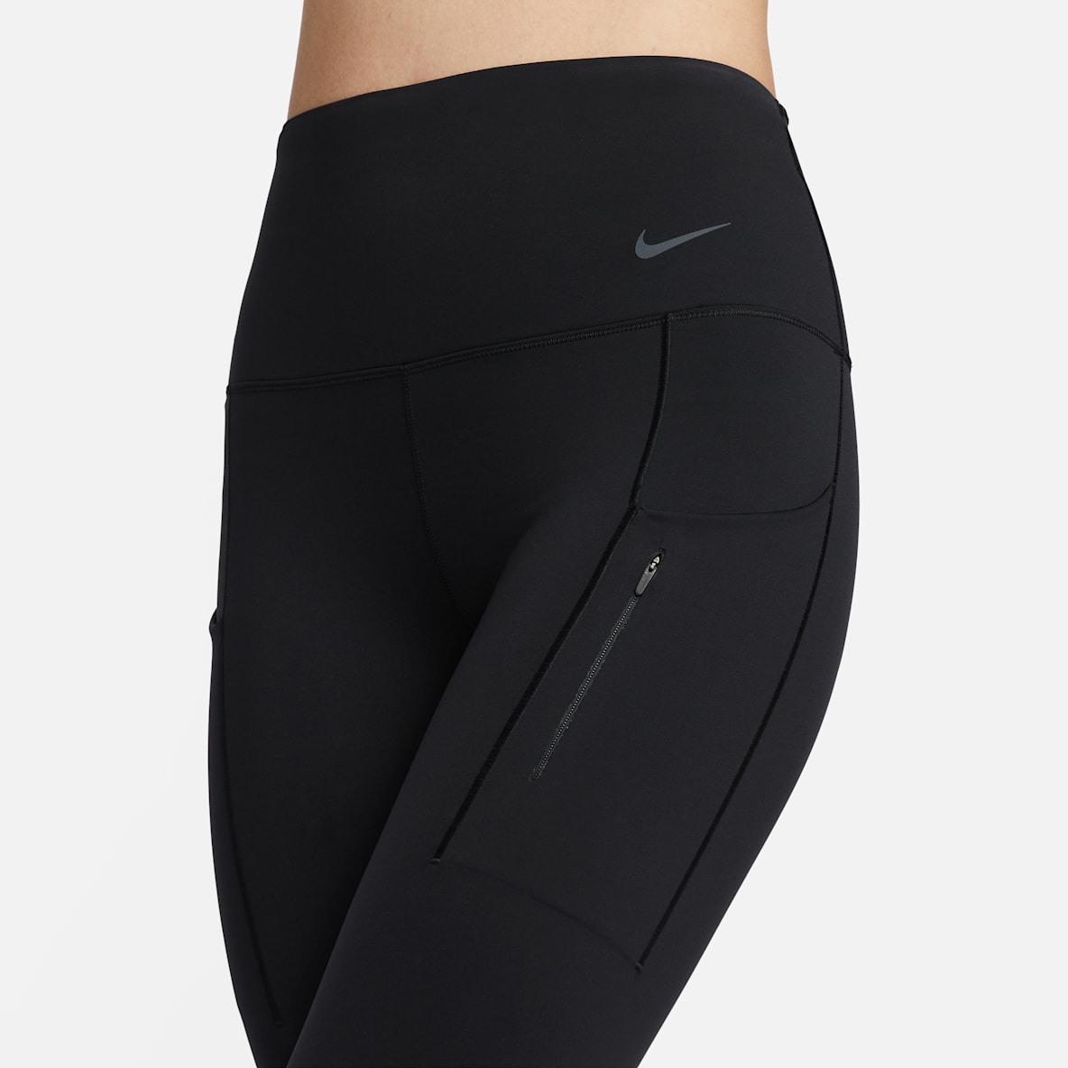 Nike Go Therma-FIT 女子高腰口袋九分紧身裤