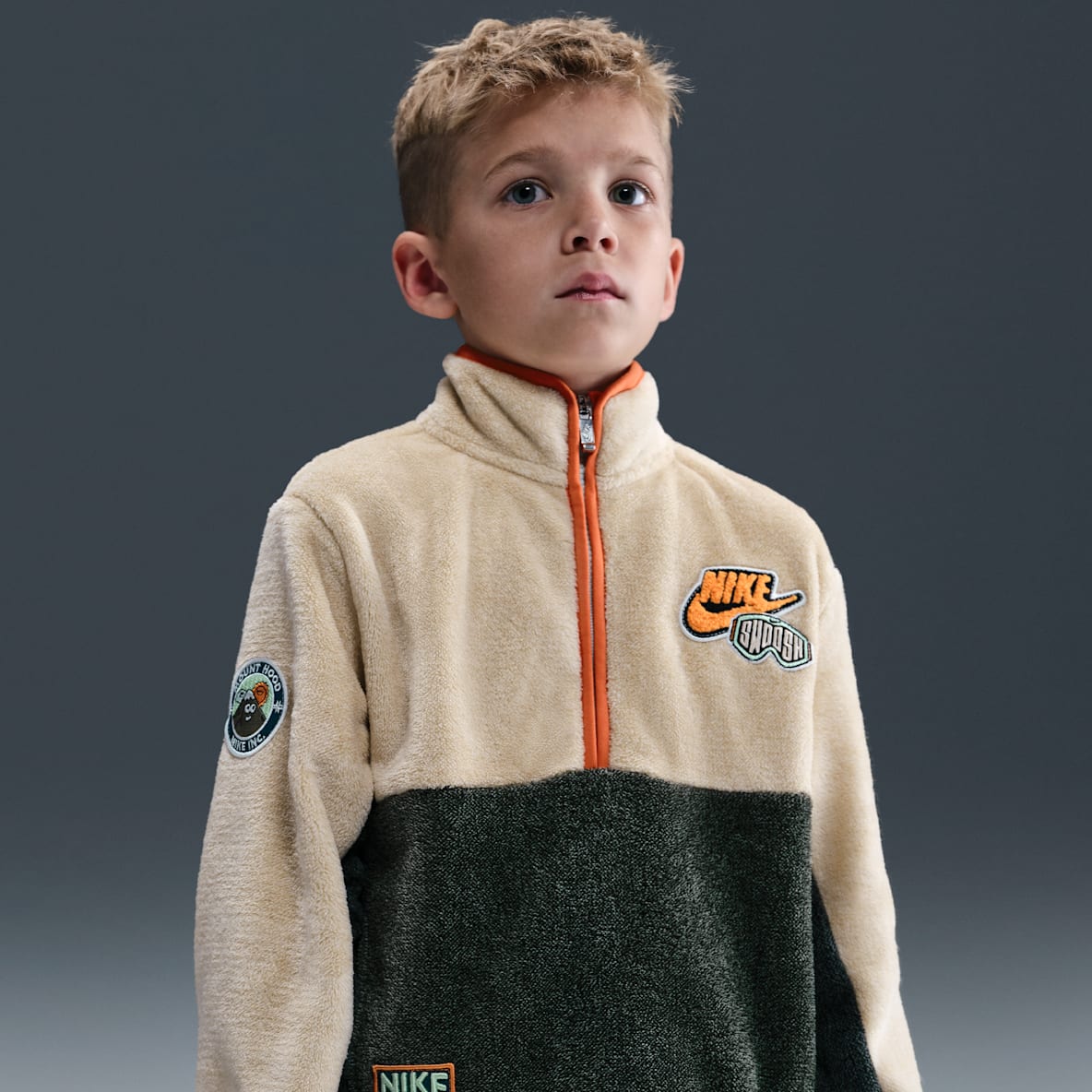Nike Nike 幼童珊瑚绒半长拉链开襟长袖上衣