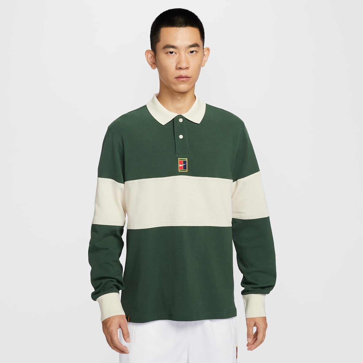 NikeCourt NikeCourt Heritage 男子网球长袖翻领T恤