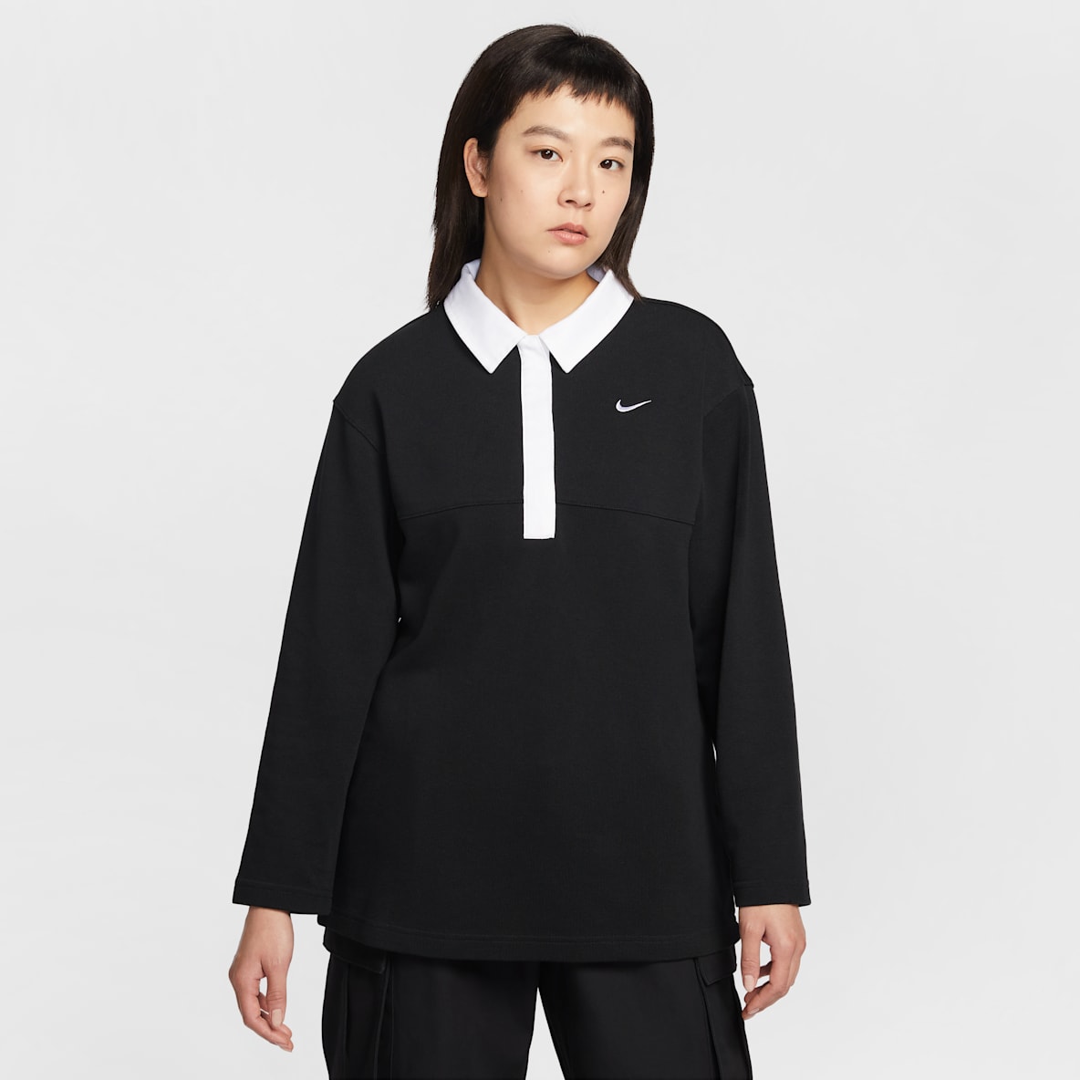Nike Sportswear 女子 Oversize 风长袖翻领T恤