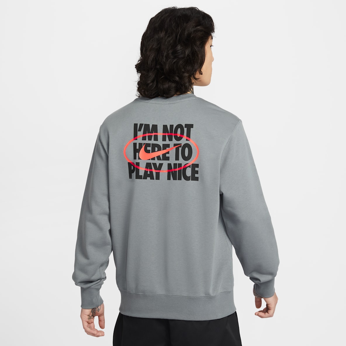 Nike Club 男子法式毛圈图案圆领上衣