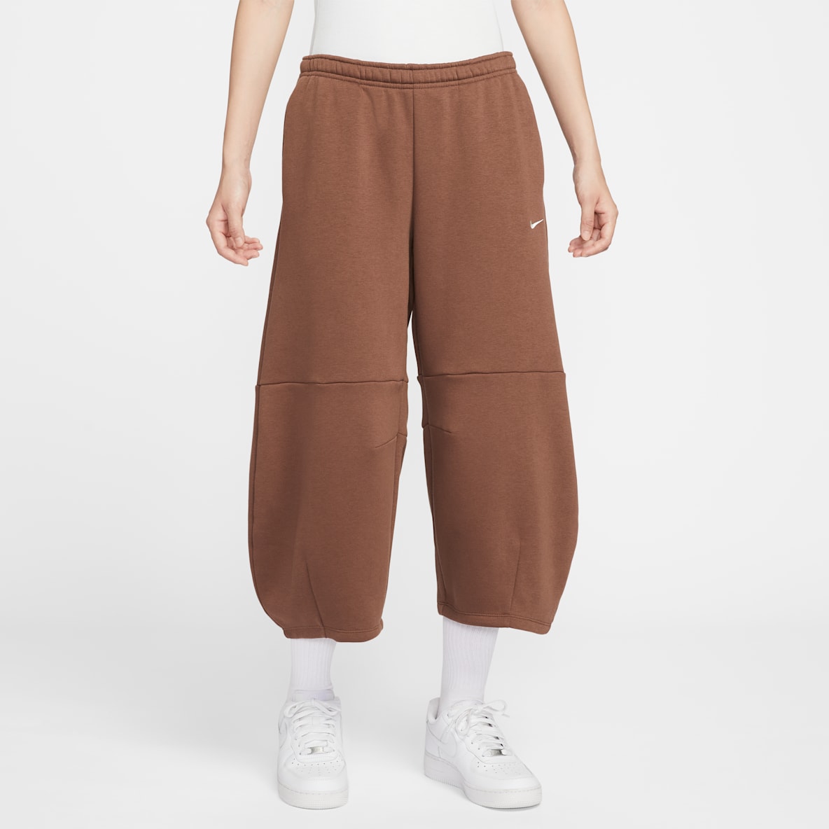 Nike Sportswear Phoenix Fleece 圣诞系列女子宽松中腰加绒九分裤