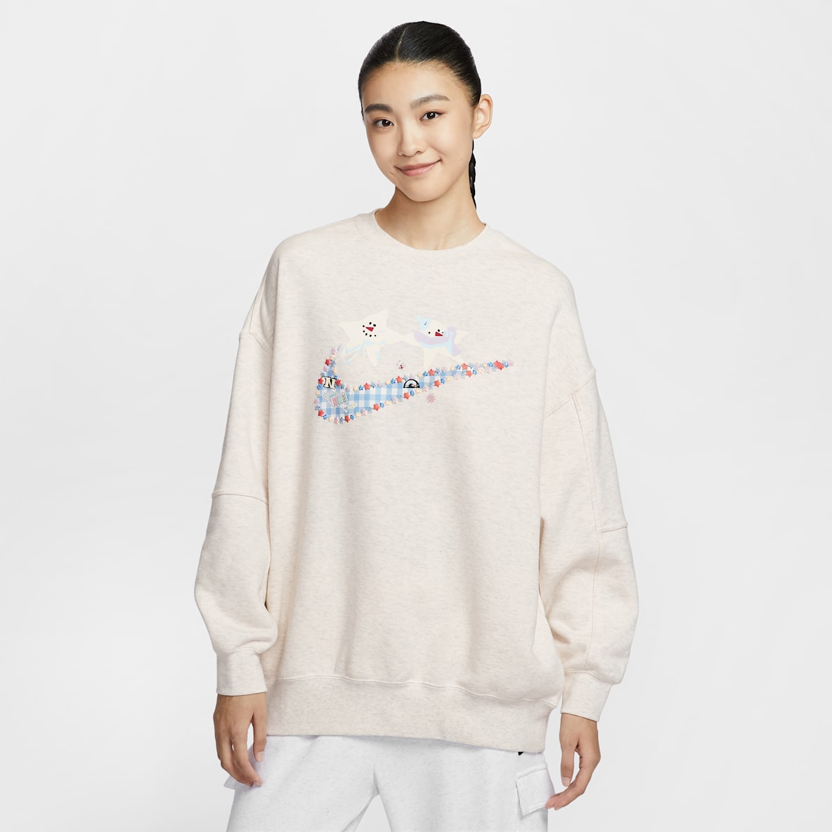 Nike Sportswear Nike Sportswear 女子 Oversize 风针织圆领运动衫