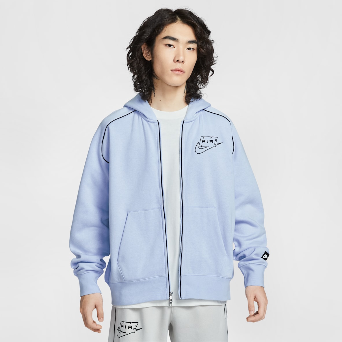 Nike Air 男子全长拉链开襟加绒连帽衫