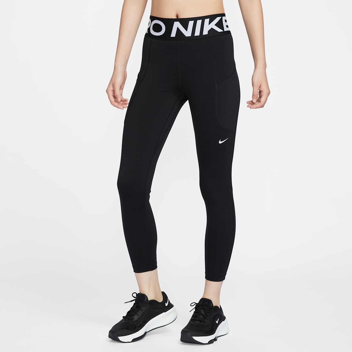 Nike Pro Sculpt 女子速干高腰口袋训练九分紧身裤