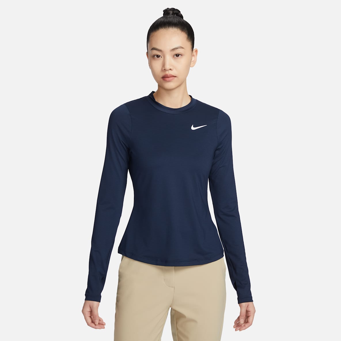 Nike Dri-FIT UV Victory 女子防晒速干长袖印花高尔夫上衣