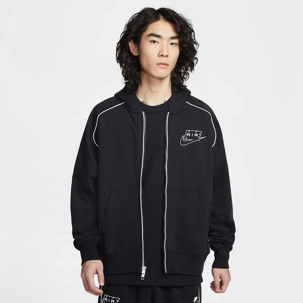 Nike Air 男子全长拉链开襟加绒连帽衫