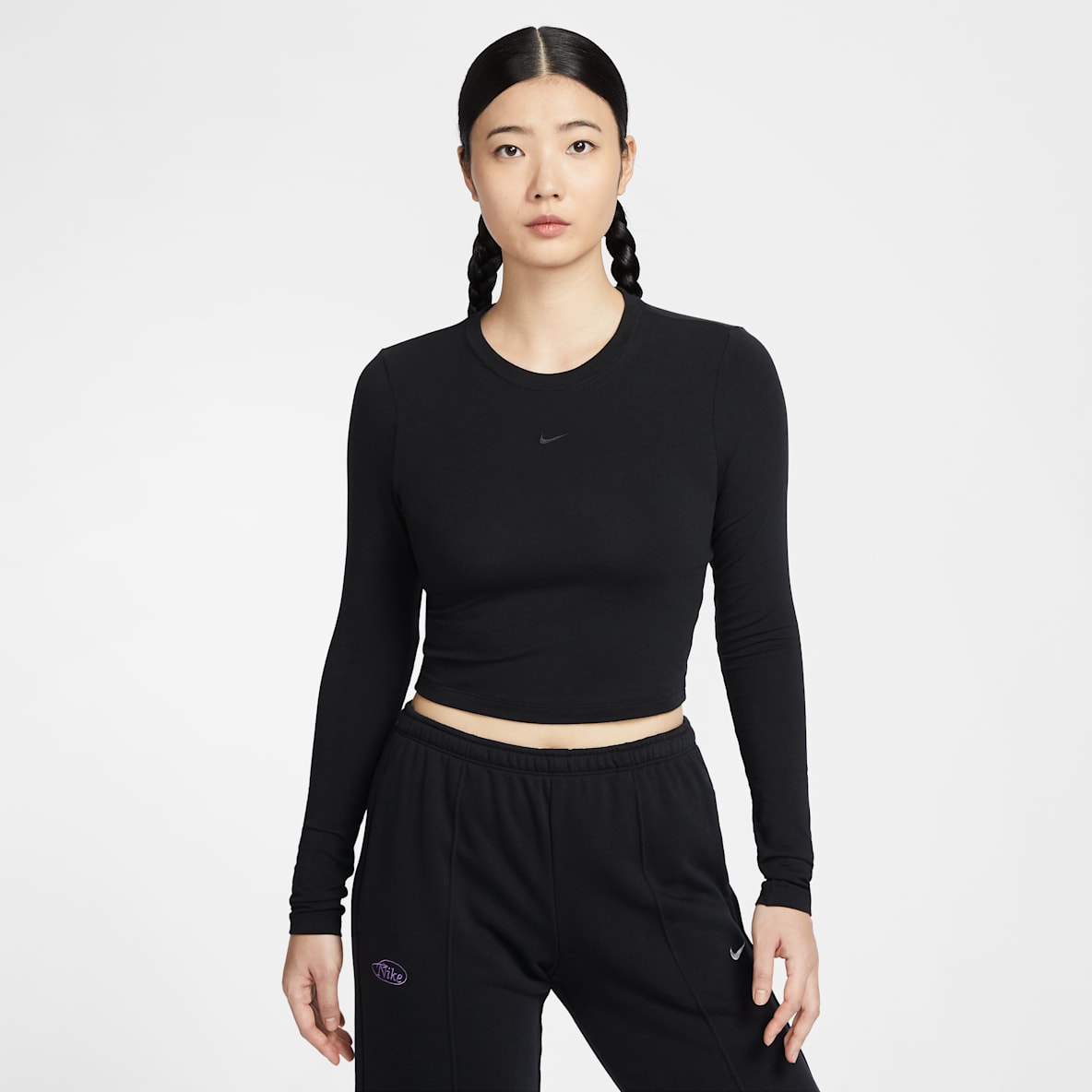 Nike Sportswear Chill Knit Nike Sportswear Chill Knit 街舞系列女子修身长袖短款上衣