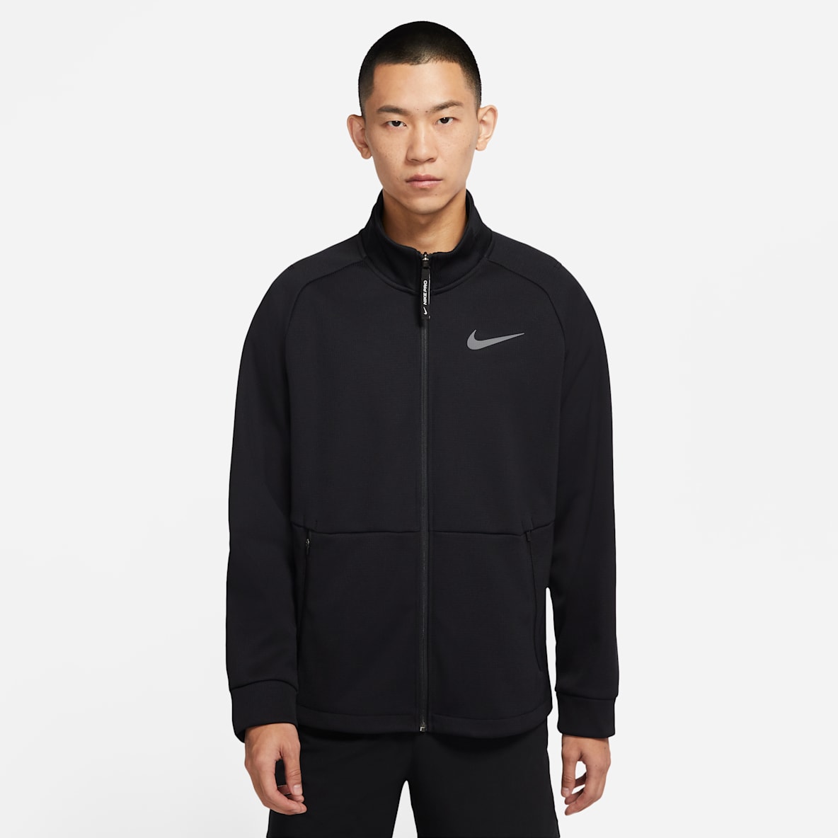 Nike Pro Therma-FIT 男子加绒保暖全长拉链开襟长袖训练上衣