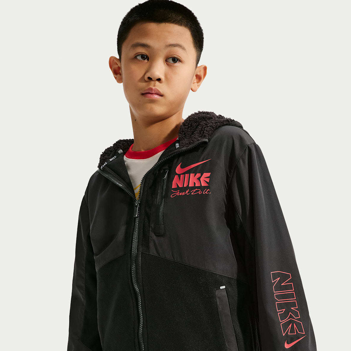 Nike Sportswear 马年限定脱缰系列 新年款大童全长拉链开襟加绒夹克