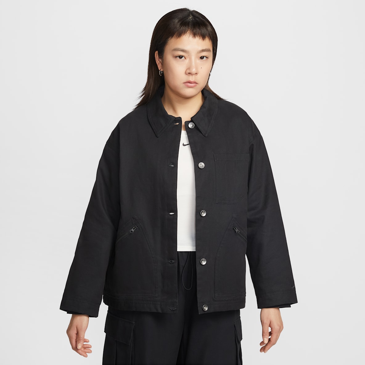 Nike Sportswear 女子 Oversize 风摇粒绒里料拼接夹克