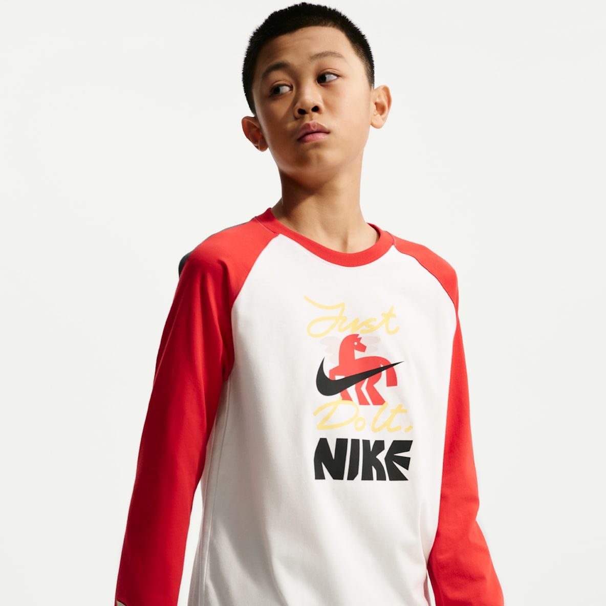 Nike Sportswear 马年限定脱缰系列 新年款大童长袖插肩T恤
