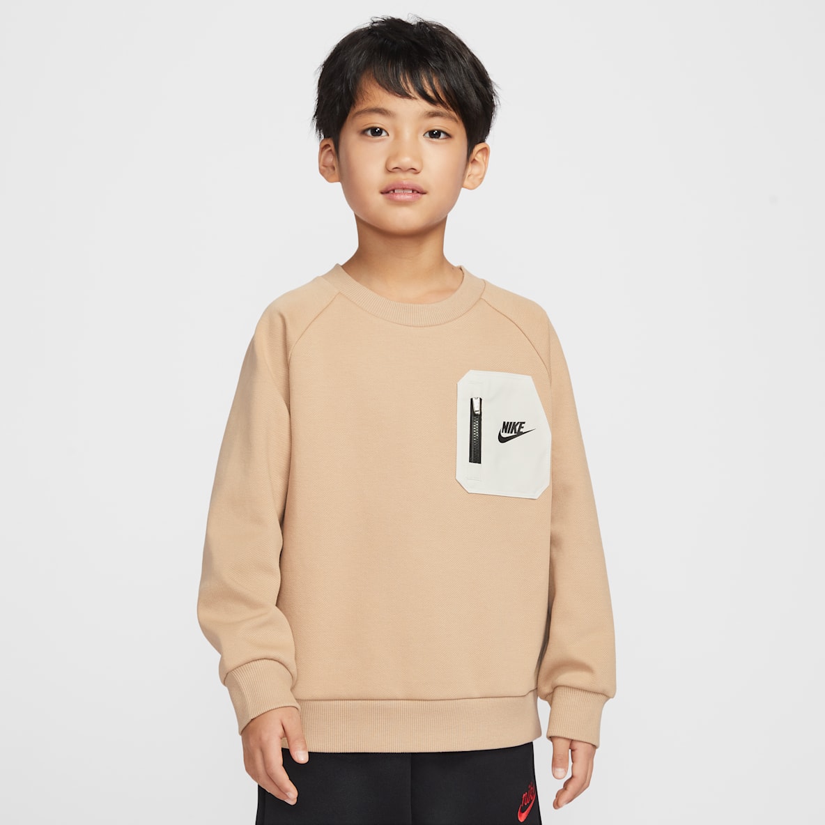 Nike Sportswear 幼童针织斜纹提花圆领上衣