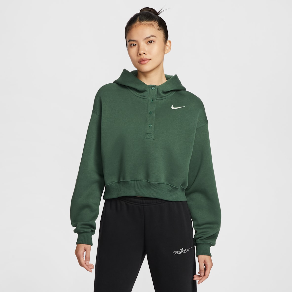 Nike Phoenix Fleece 女子 Oversize 风加绒短款连帽衫