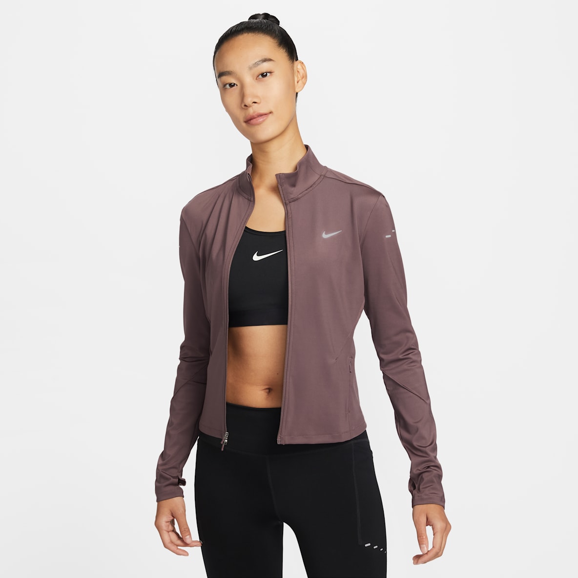 Nike Swift Dri-FIT 女子速干全长拉链开襟跑步上衣