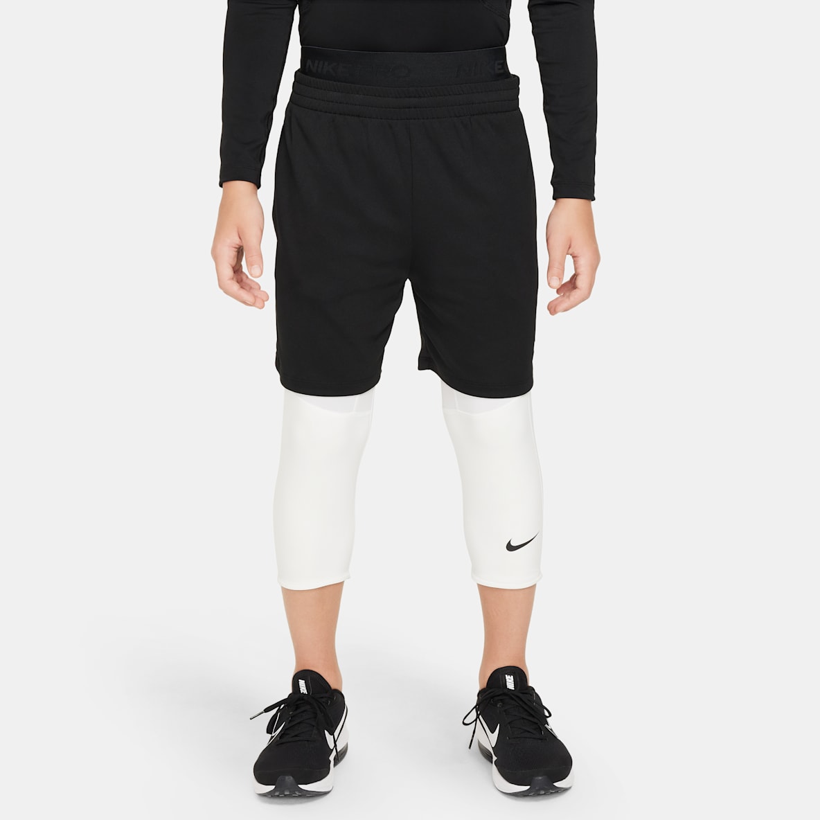 Nike Pro Dri-FIT 大童（男孩）速干训练七分紧身裤