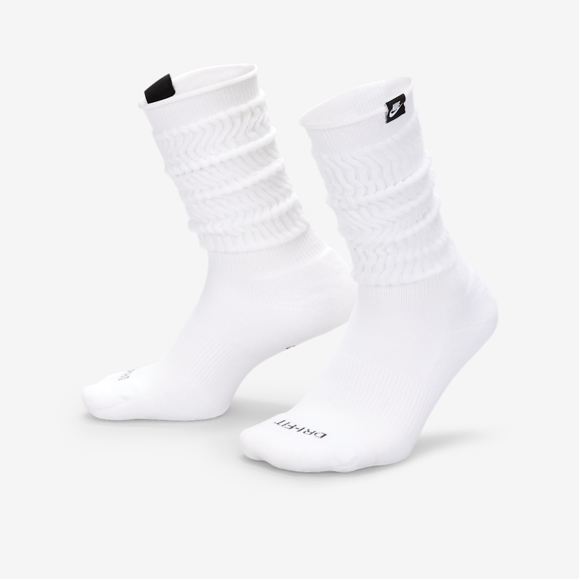 Nike Everyday Plus 舒适速干中筒堆堆运动袜（1 双）