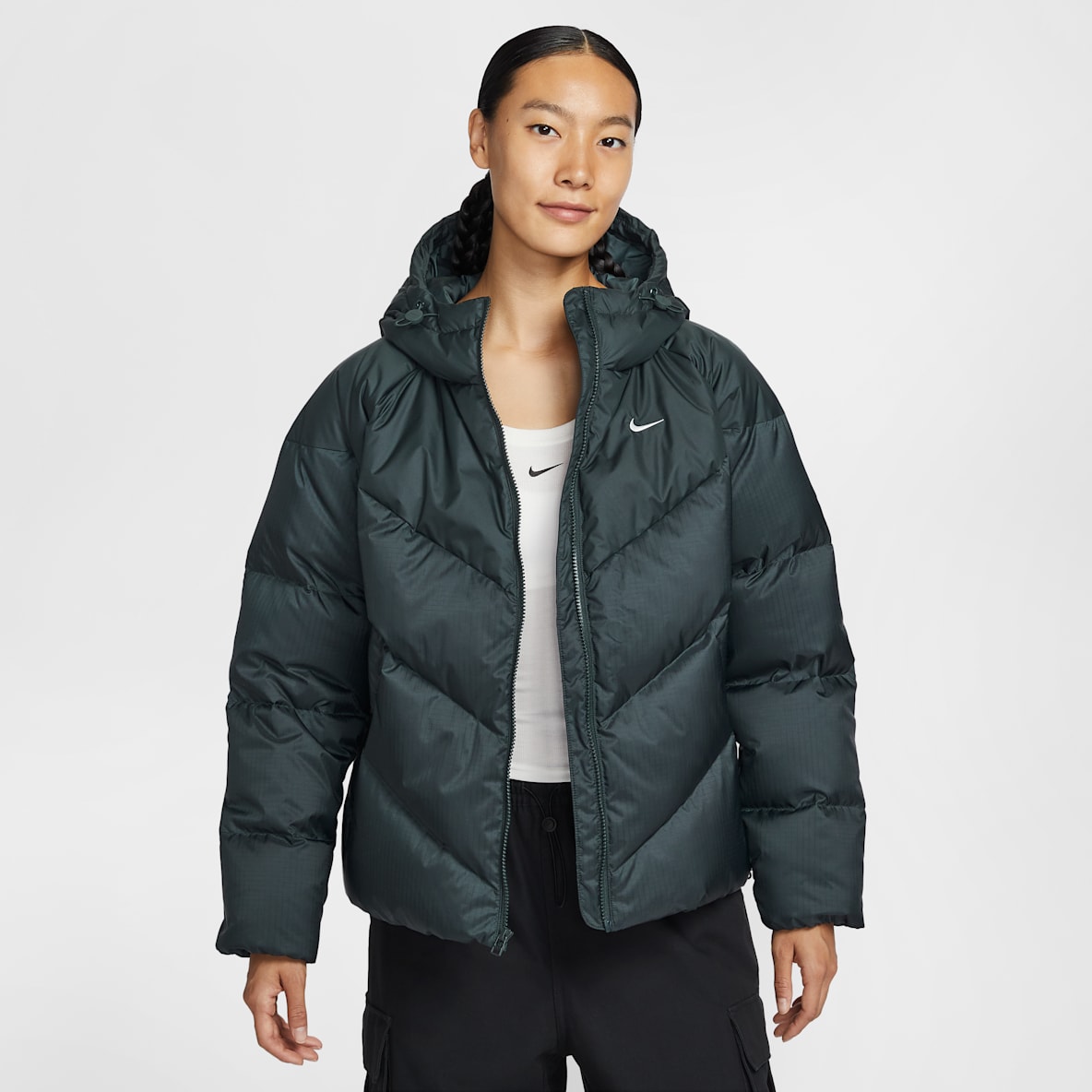 Nike Sportswear Windpuffer Storm-FIT 耐克升级款暖风系列女子防风拒水连帽羽绒夹克