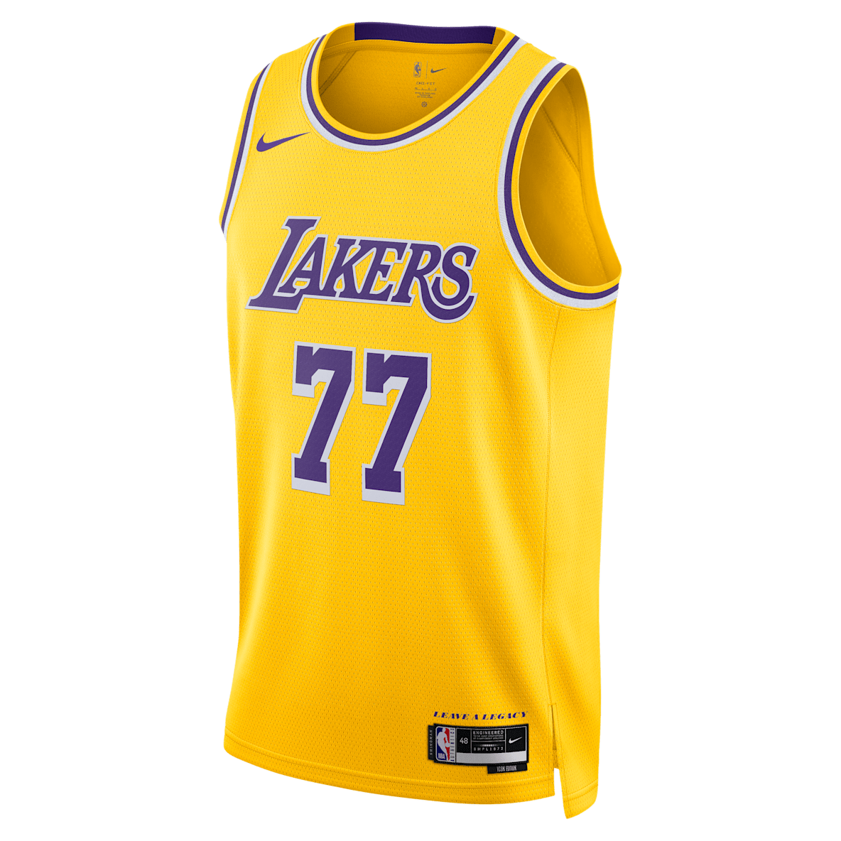 洛杉矶湖人队 Icon Edition Nike Dri-FIT NBA Swingman Jersey 男子速干球衣