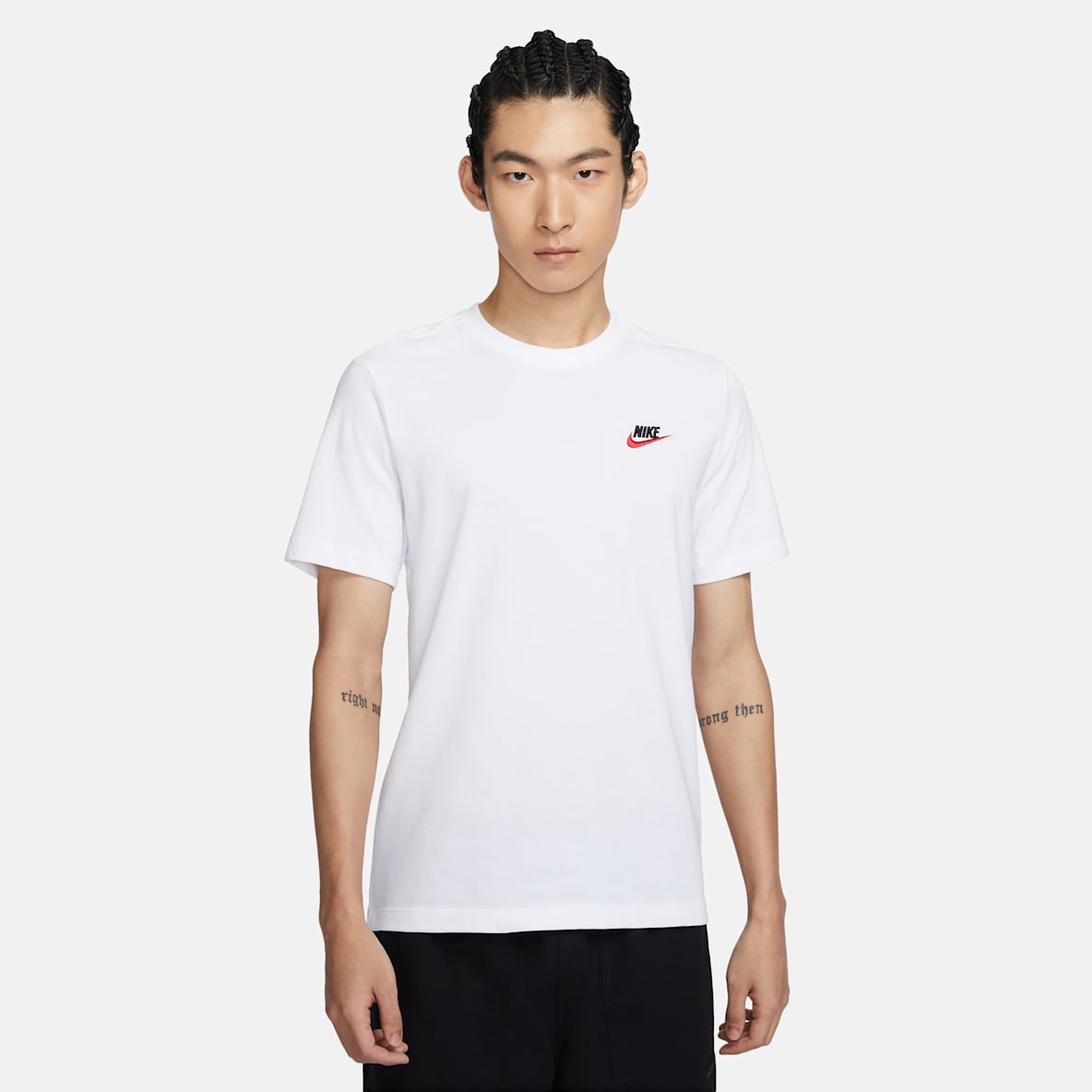 Nike Sportswear Club 男子刺绣柔软纯棉T恤