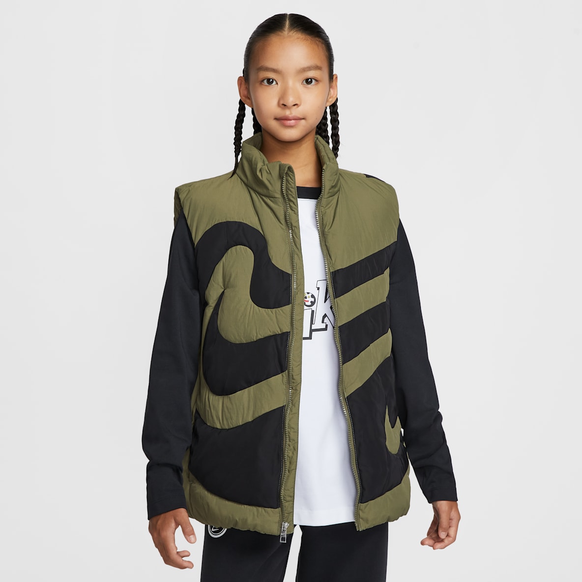 Nike Sportswear Swoosh 大童羽绒绗缝马甲