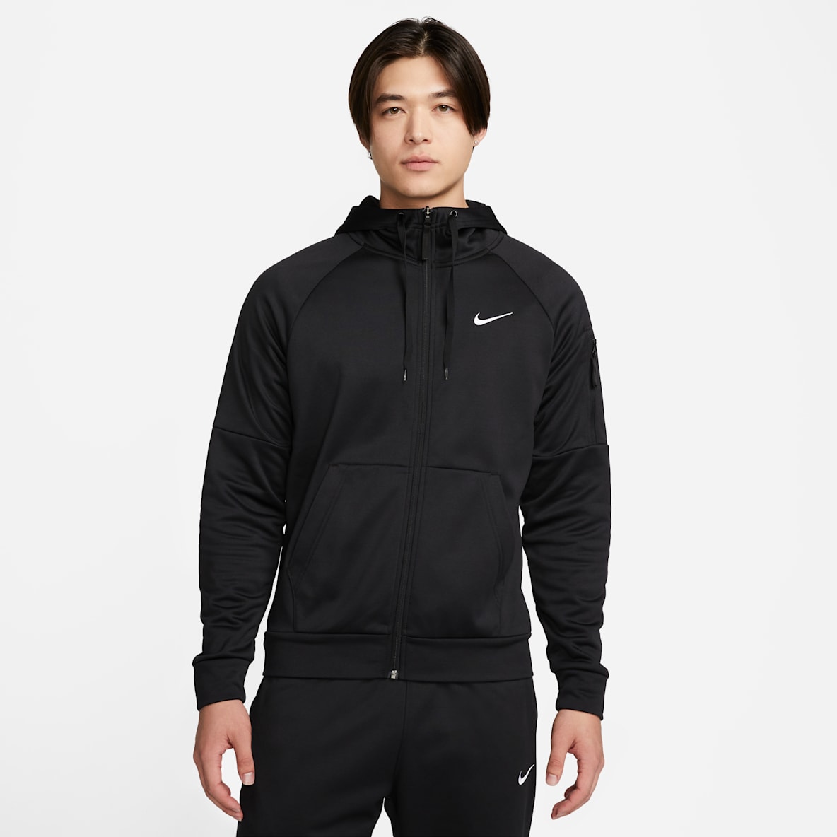 Nike Therma-FIT 男子加绒训练全长拉链开襟连帽衫
