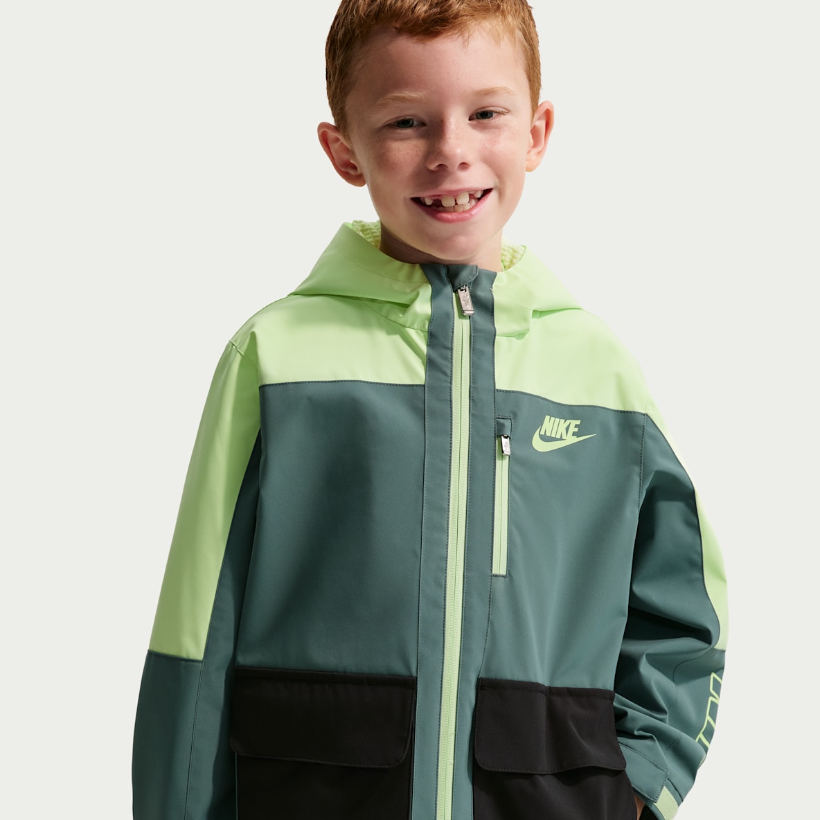 Nike 幼童加绒拼接里料中长款夹克