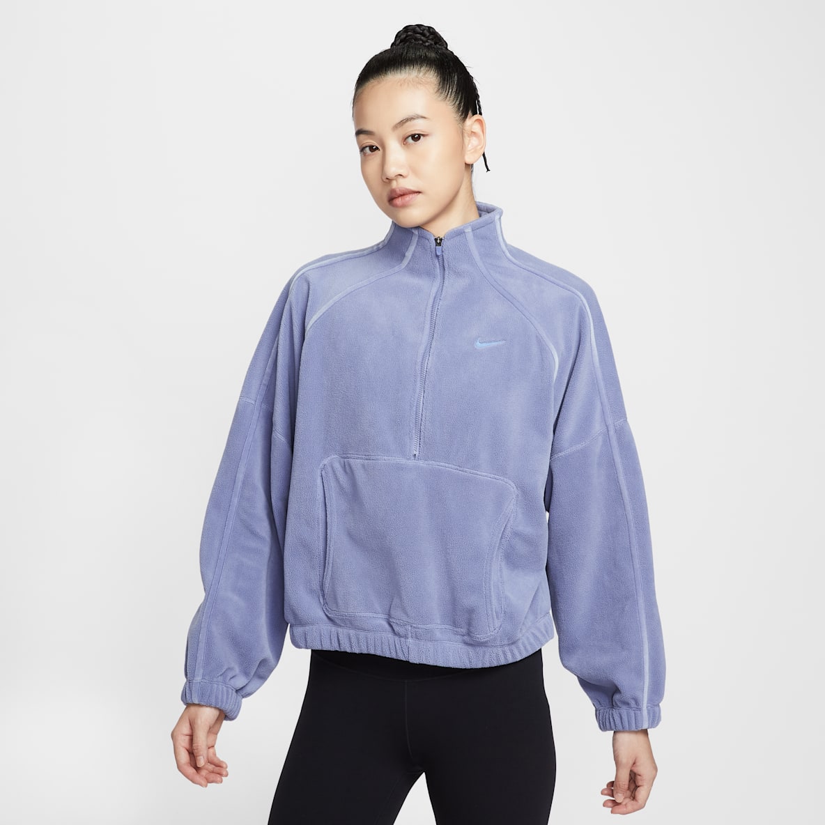 Nike One Nike One Therma-FIT 女子摇粒绒半长拉链开襟上衣