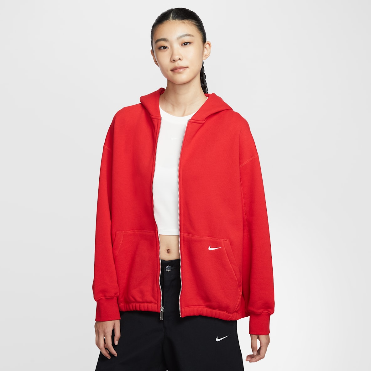 Nike Sportswear 女子针织全长拉链开襟连帽衫