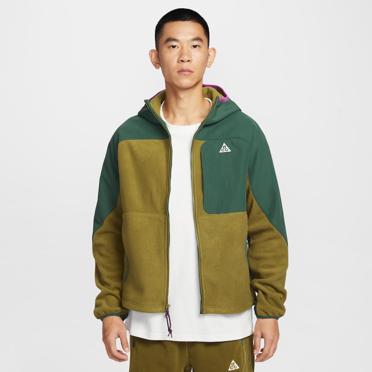 Nike ACG "Wolf Tree" Plus 男子全长拉链开襟宽松摇粒绒连帽上衣