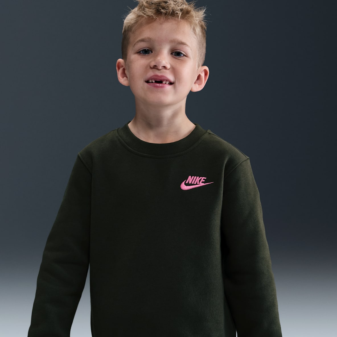 Nike Sportswear Mini Me 幼童校园风加绒圆领上衣