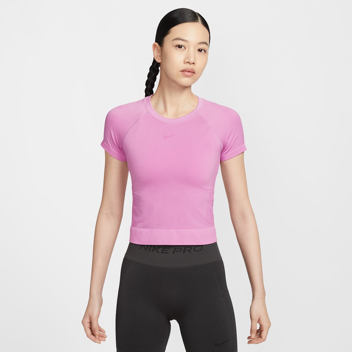 Nike Pro Dri-FIT 女子平整缝线速干紧身训练T恤