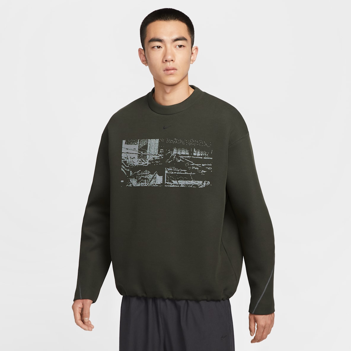 Nike Tech 男子反光装饰针织圆领上衣