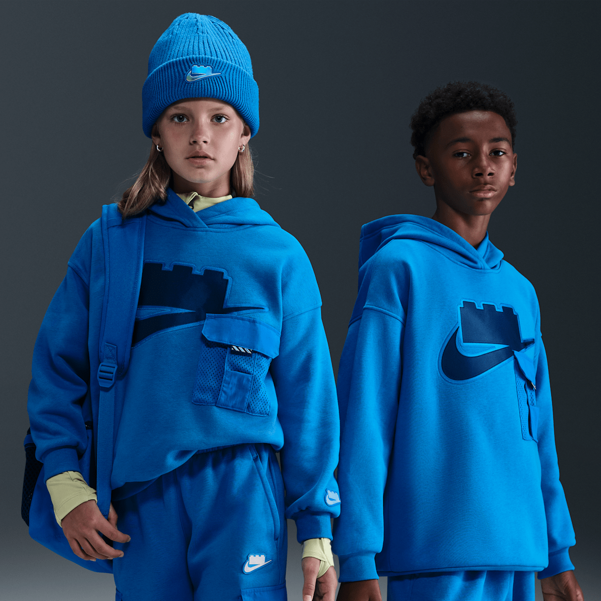 Nike x LEGO® Collection 大童 Oversize 风加绒套头连帽衫