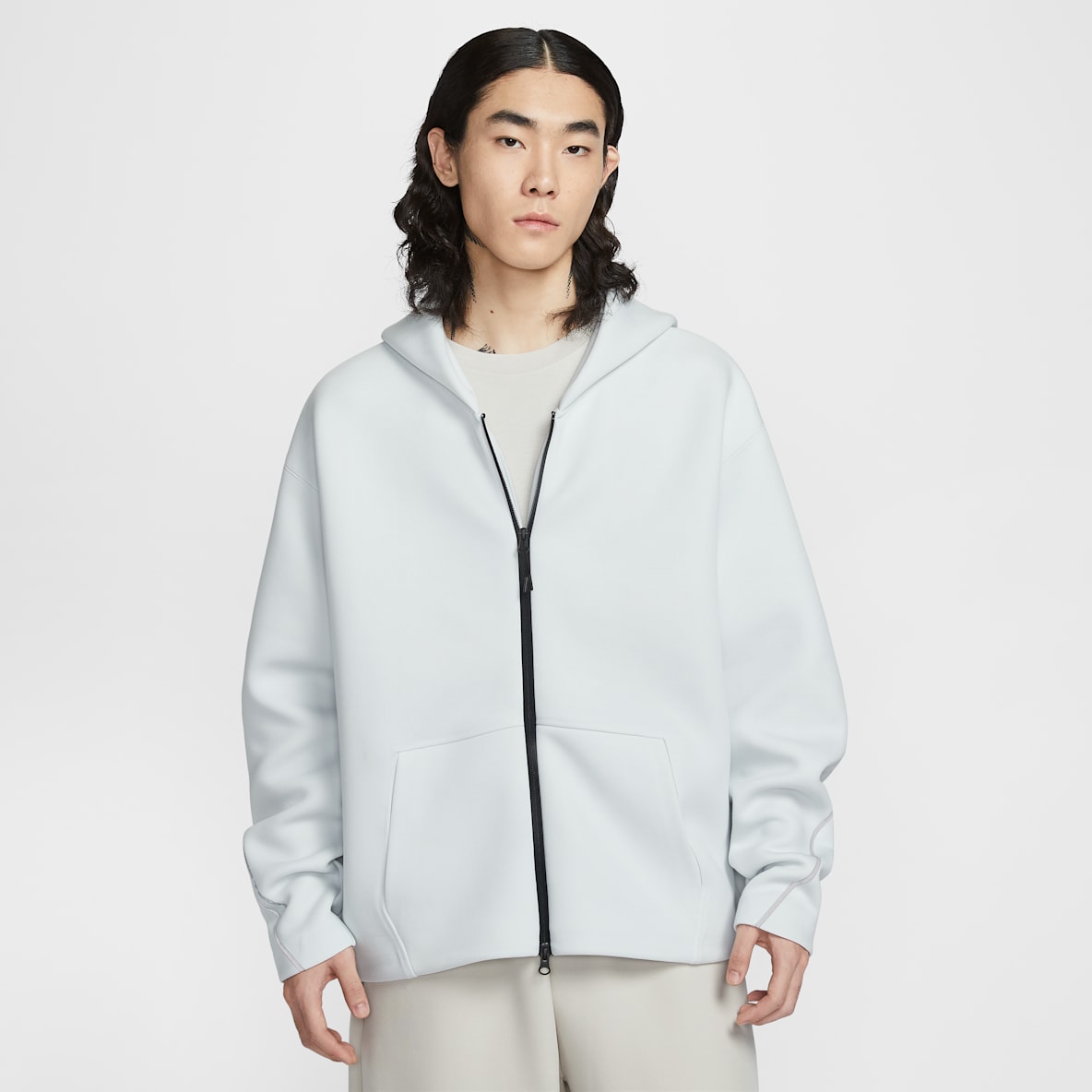 Nike Tech 男子针织全长拉链开襟连帽衫