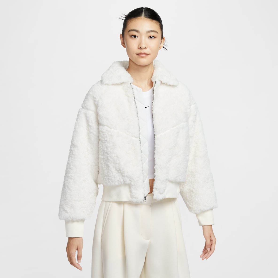 Nike Sportswear Essential Nike Sportswear Essential 女子仿羊羔绒宽松短夹克