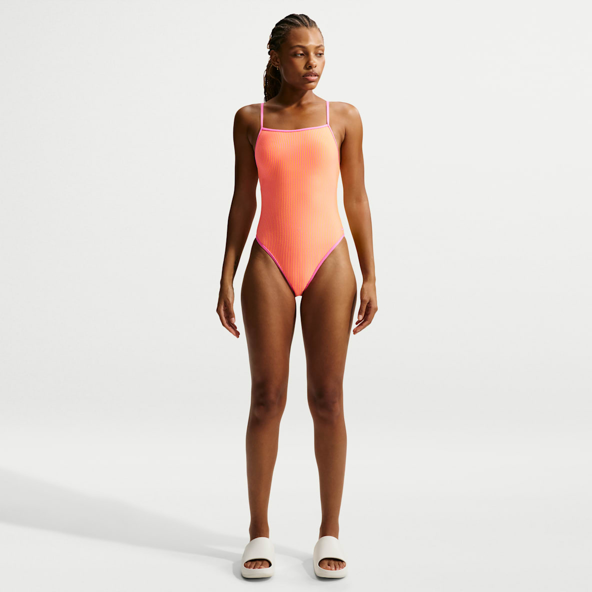 Nike Swim Nike Swim 女子波纹纹理连体泳衣