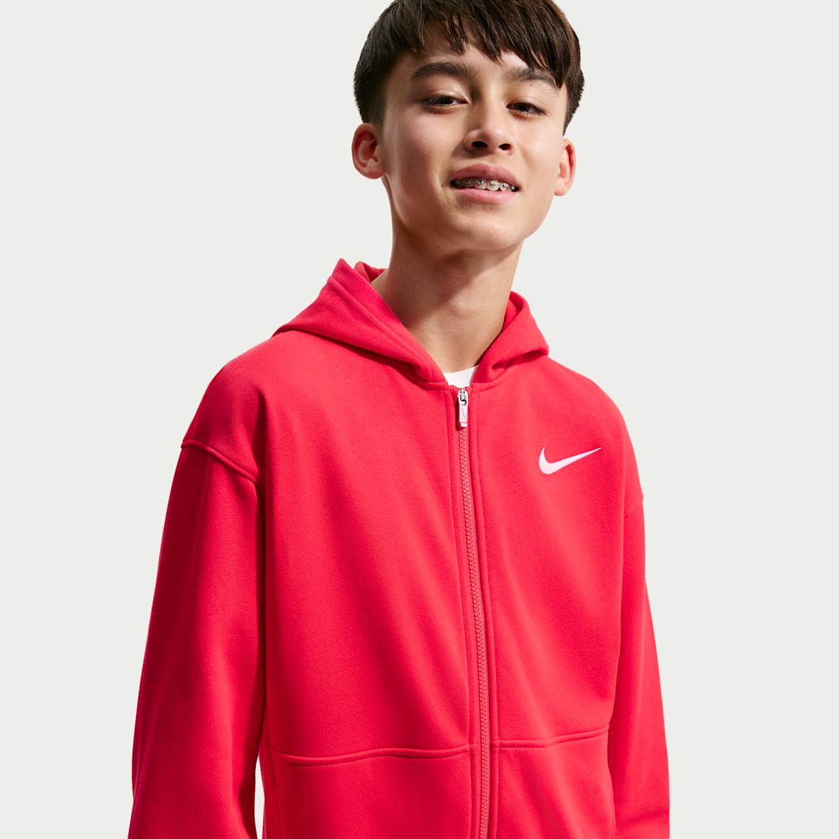 Nike Sportswear Club 马年限定脱缰系列 新年款大童全长拉链开襟加绒连帽衫