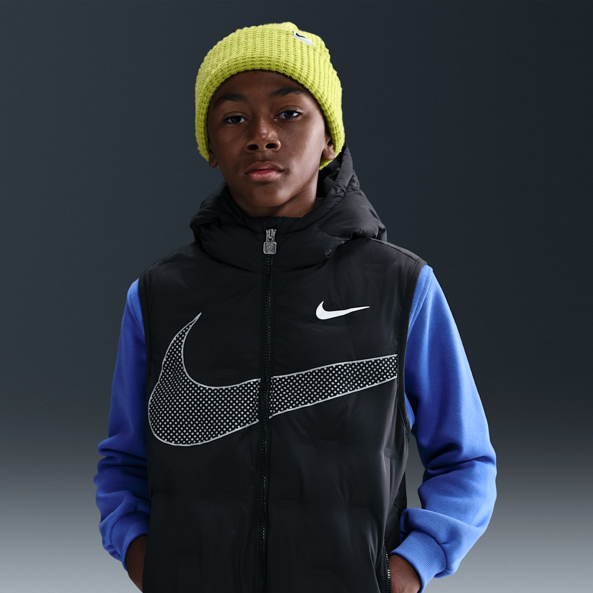 Nike Swoosh 大童拒水羽绒连帽马甲