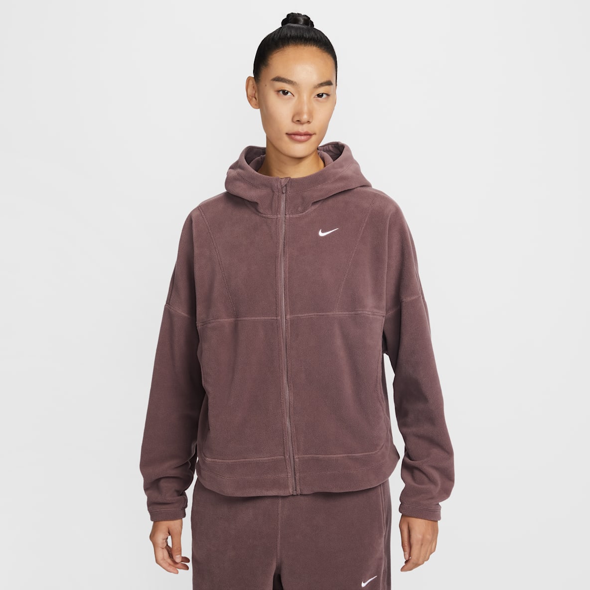 Nike One Therma-FIT 女子摇粒绒全长拉链开襟上衣