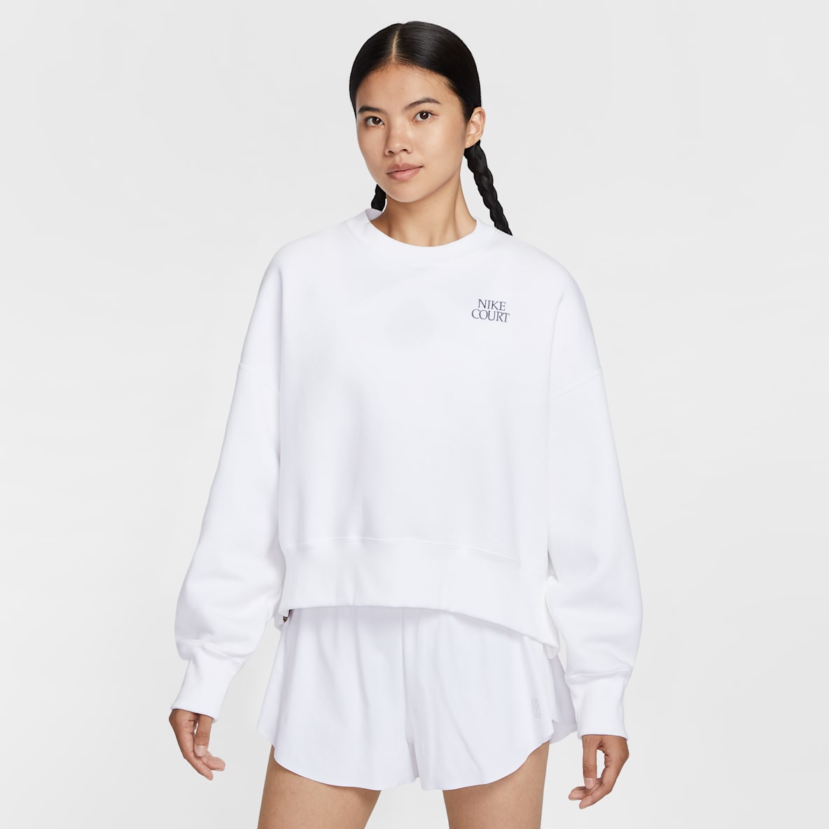 NikeCourt Heritage Phoenix Fleece NikeCourt Heritage Phoenix Fleece 女子 Oversize 风加绒圆领运动衫